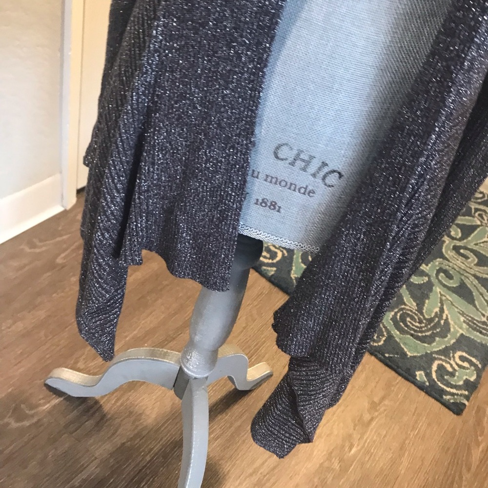 Ladies cardigan. Dark grey metallic very cool - Picture 7 of 7